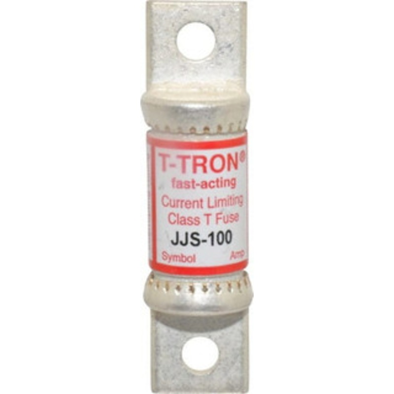 Bussmann 600 VAC, 100 Amp, Fast-Acting General Purpose Fuse Bolt-on Mount, 54.8mm OAL, 200 at AC (RMS) kA Rating, 3/4 Diam JJS-100 - 71921910