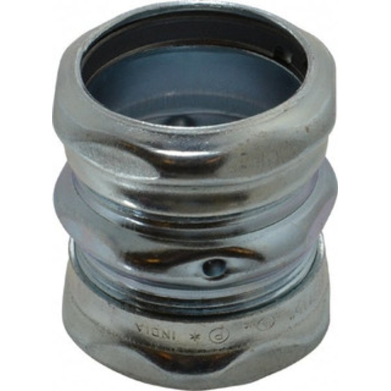 Crouse-Hinds 1-1/2 Trade EMT Conduit Coupling Steel, Noninsulated, Compression Connection 664 - 04518858