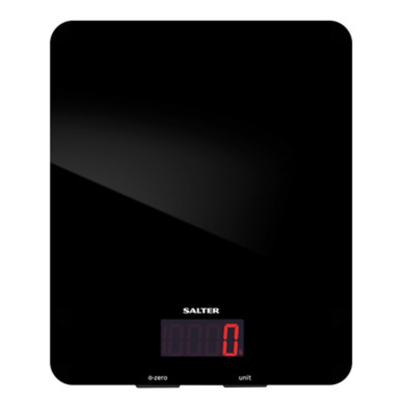 Glass Digital Kitchen Scale, 10kg - Black