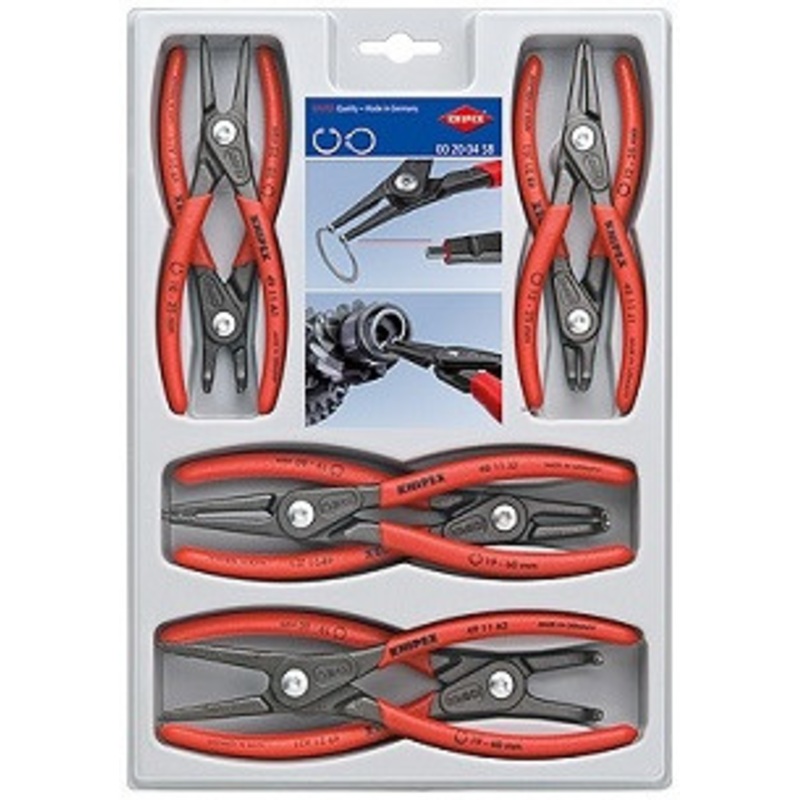 Knipex 8 Pc. Precision Circlip Snap- Ring Plier Set - KX002004SB