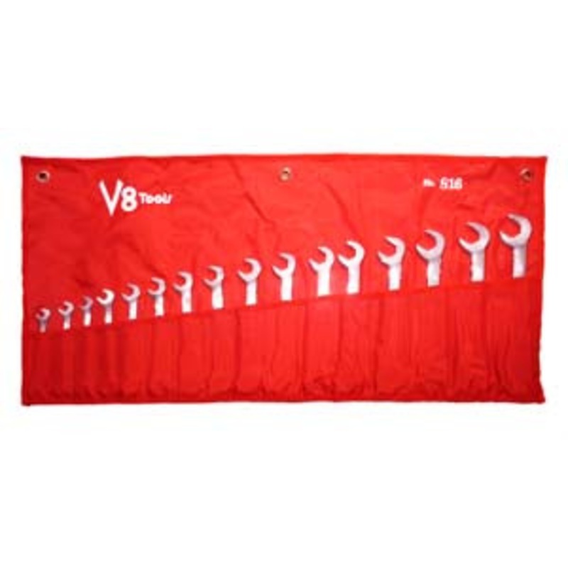 V8 Tools 16 Piece Metric Angle Head Combo Wrench Set - VT816