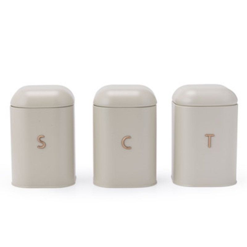Pebble 3-Piece Canister Set - Stone
