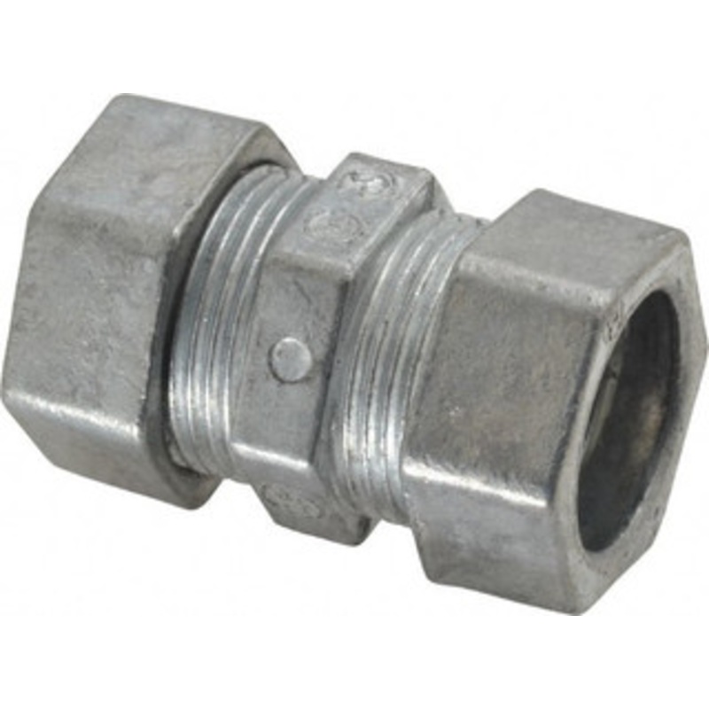 Thomas & Betts 1/2 Trade EMT Conduit Coupling Die Cast Zinc, Noninsulated, Compression Connection TK211SC - 00155234