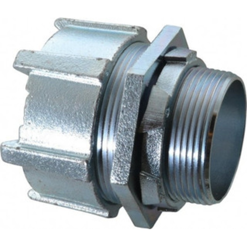 Thomas & Betts 2-1/2 Trade Liquidtight Conduit Connector Steel, Noninsulated, Straight Connector, Threaded Connection 5238 - 54058771