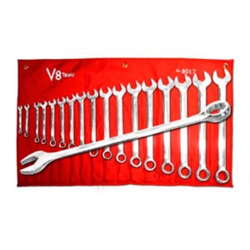 V8 Tools 17 Piece SAE Standard Length Combo Wrench Set - VT9017