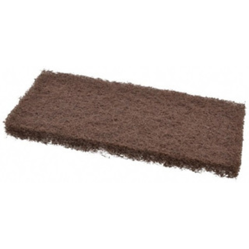 3M 10 Long x 4-5/8 x 1 Thick Wide Scouring Pad Heavy-Duty, Brown 7000002408 - 06683981