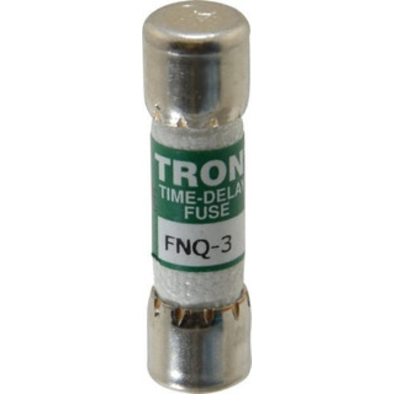 Bussmann 500 VAC, 3 Amp, Time Delay General Purpose Fuse Fuse Holder Mount, 1-1/2 OAL, 10 at AC kA Rating, 13/32 Diam FNQ-3 - 75915397