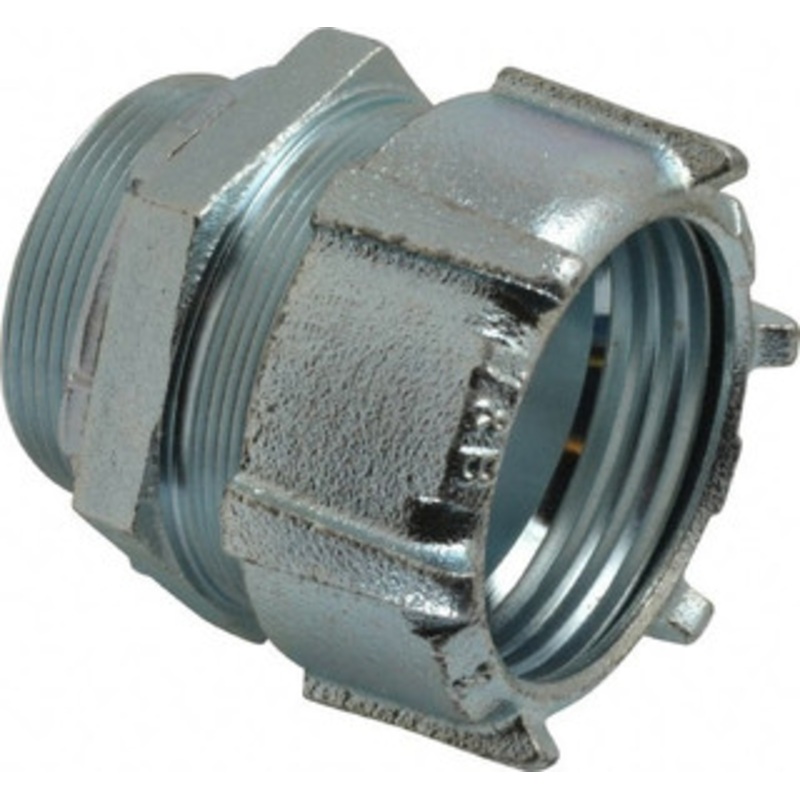 Thomas & Betts 2 Trade Rigid/Intermediate (IMC) Conduit Connector Malleable Iron, Noninsulated, Straight Connector, Compression Connection 8621 - 54060751