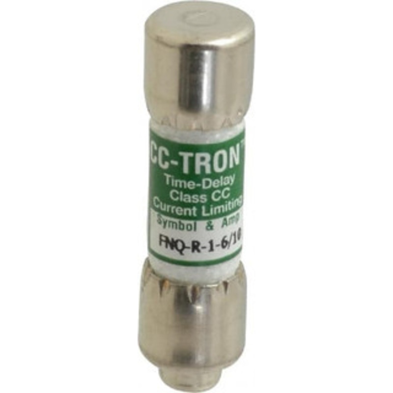 Bussmann 300 VDC, 600 VAC, 1.6 Amp, Time Delay General Purpose Fuse Fuse Holder Mount, 1-1/2 OAL, 200 at AC (RMS) kA Rating, 13/32 Diam FNQ-R-1-6/10 - 75915645