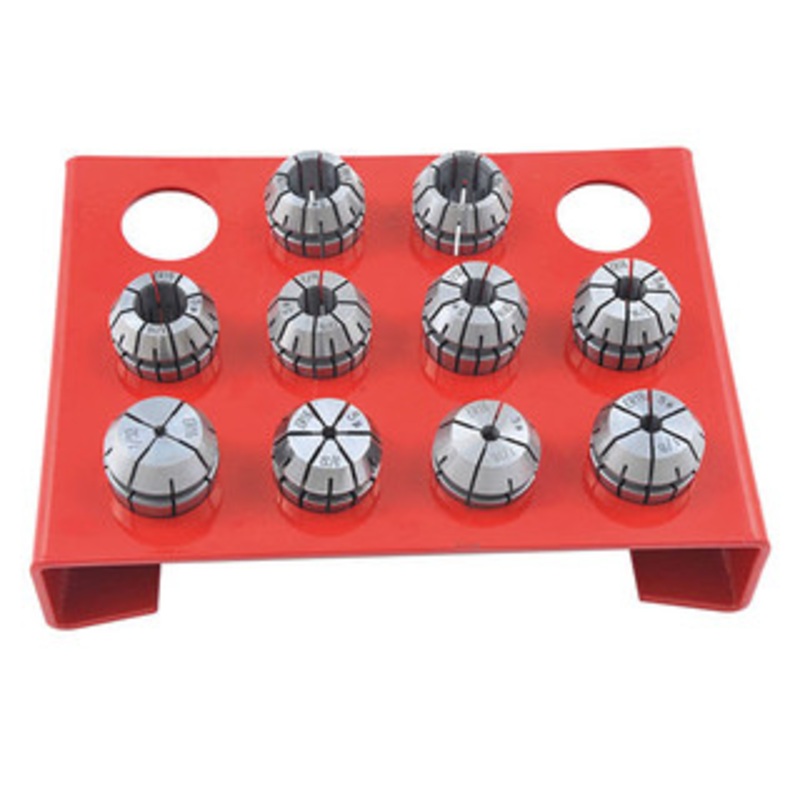 Precise Pro-Series 10 Piece 1/32-3/8 ER-16 Spring Collet Set With Rack - 3901-5360