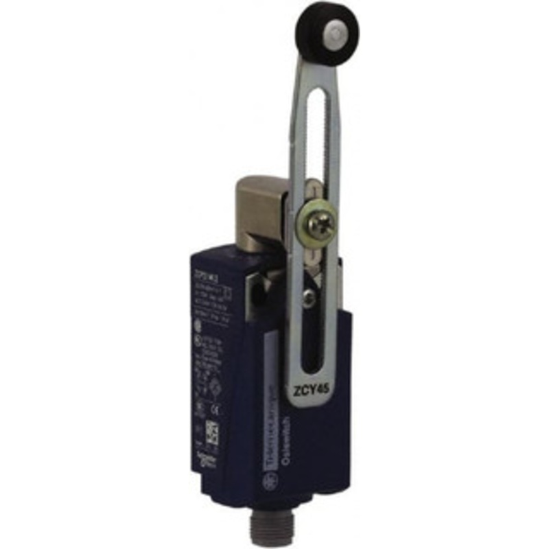 Telemecanique Sensors SPDT, NC/NO, 240 VAC, 250 VDC, Screw Terminal, Roller Lever Actuator, General Purpose Limit Switch 1, 2, 4, 6, 12, 13 NEMA Rating, IP66, IP67 IPR Rating XCKD2145M12 - 59759951