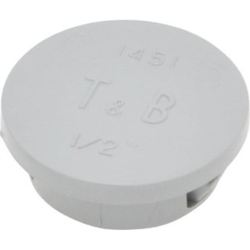 Thomas & Betts 1/2 Conduit, Electrical Enclosure Thermoplastic Knockout Plug For Use with Rigid/IMC Conduit, CSA File 4484/CSA LR589/NFPA 70/RoHS Compliant/UL 514B/UL File E13938 1451 - 54061700