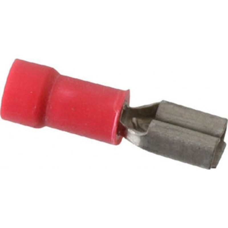 Thomas & Betts 22 to 18 AWG Fully Insulated Female Wire Disconnect 3/16 Tab, Red, CSA Certified, RoHS Compliant, UL 94 V-0, UL File E66716, UL Listed 18RAD-182 - 54062856