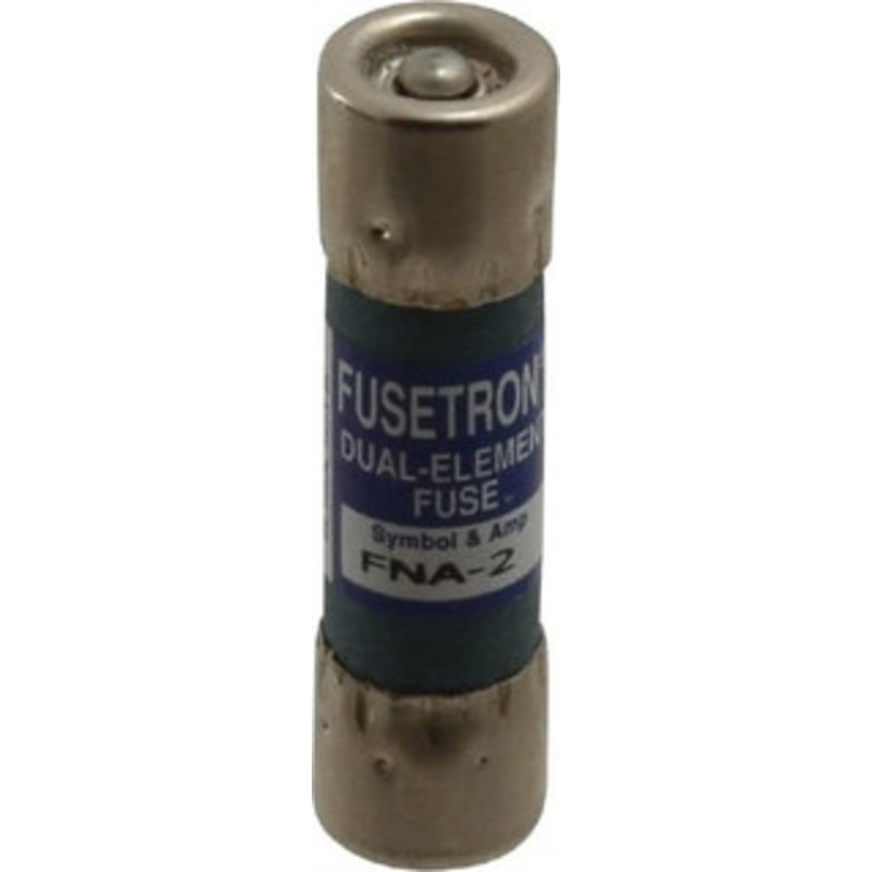 Bussmann 250 VAC, 2 Amp, Time Delay Pin Indicator Fuse Fuse Holder Mount, 1-1/2 OAL, 10 at 125 V kA Rating, 13/32 Diam FNA-2 - 81739591