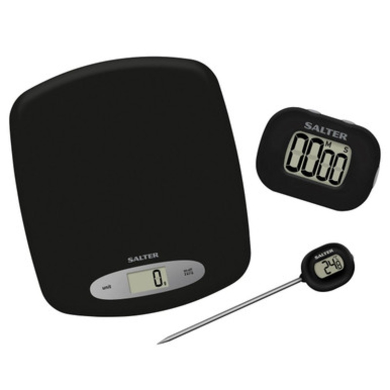 Digital Kitchen Scale, Timer & Thermometer Set