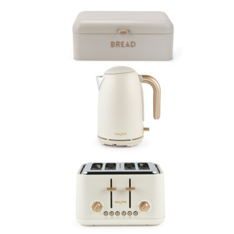 Pebble Kettle, Toaster & Bread Bin Set