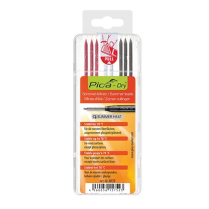Pica Summer Solid Lead Tip Graphite Refill Pack - 4070/SB