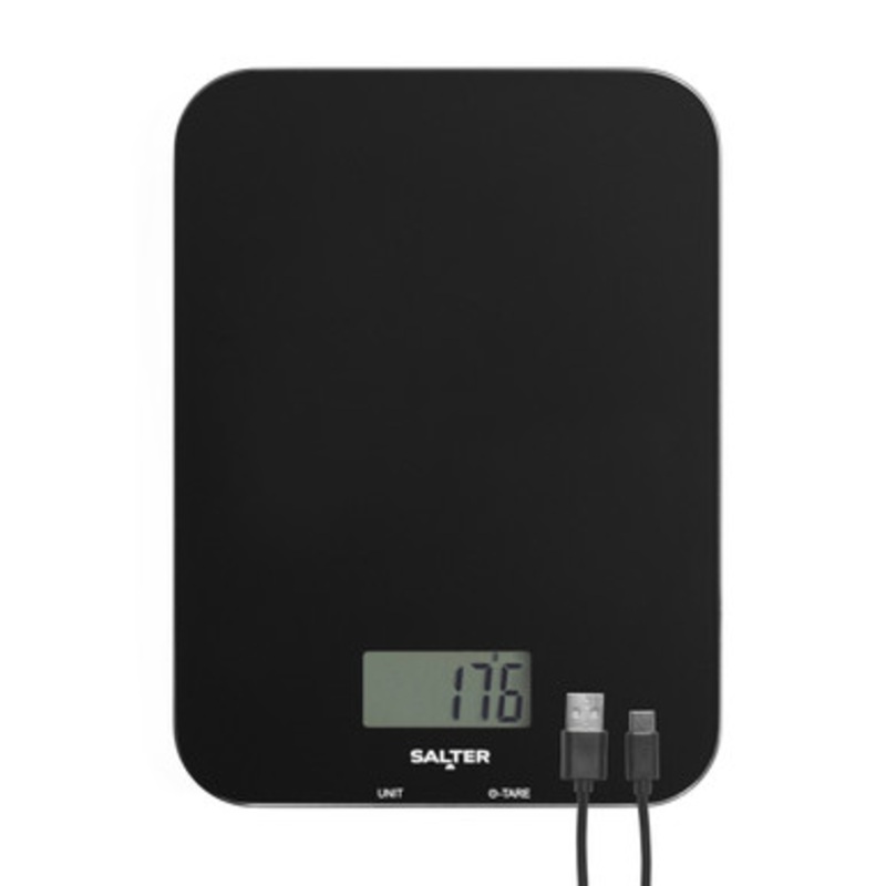 Rechargeable Digital Kitchen Scale  Black