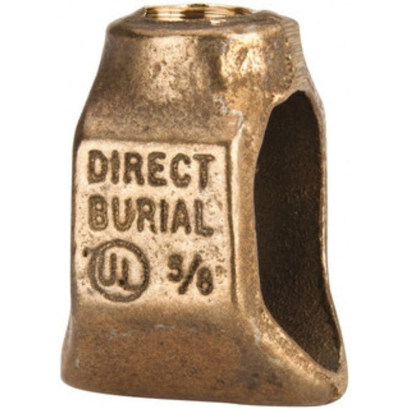 Thomas & Betts 1/0 to 8 (Solid) AWG Compatible Single-Nut Rod Clamp Copper Alloy, 1-27/32 OAL, CSA Certified, RoHS Compliant, UL Listed JAB58 - 73123879