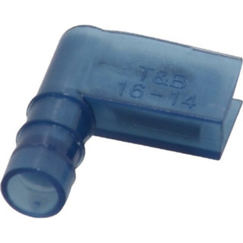 Thomas & Betts 16 to 14 AWG Fully Insulated Female Wire Disconnect 1/4 Tab, Blue, CSA Certified, RoHS Compliant, UL 94 V-2, UL File E66716, UL Listed RB14-250A - 54063003