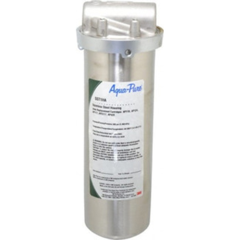 3M Aqua-Pure 3/4 Inch Pipe, FNPT End Connections, 9-3/4 Inch Long Cartridge, 12.03 Inch Long, Cartridge Filter Housing without Pressure Relief 1 Cartridge, 1-10 Max GPM Flow Rate, 300 psi Max Working Pressure 7000125391 - 07426224