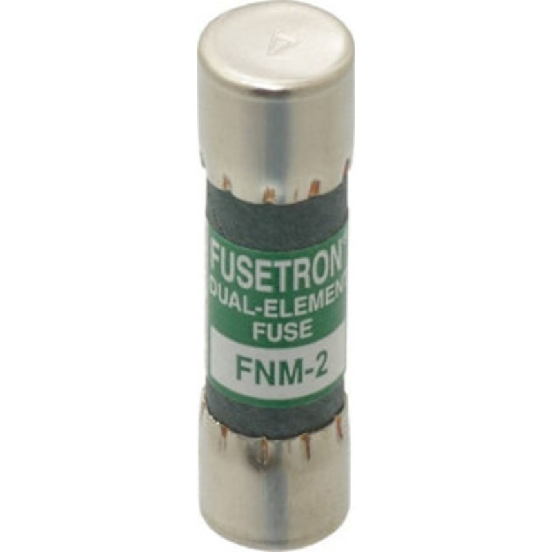 Bussmann 250 VAC, 2 Amp, Time Delay General Purpose Fuse Fuse Holder Mount, 1-1/2 OAL, 10 at 125 V kA Rating, 13/32 Diam FNM-2 - 76636471