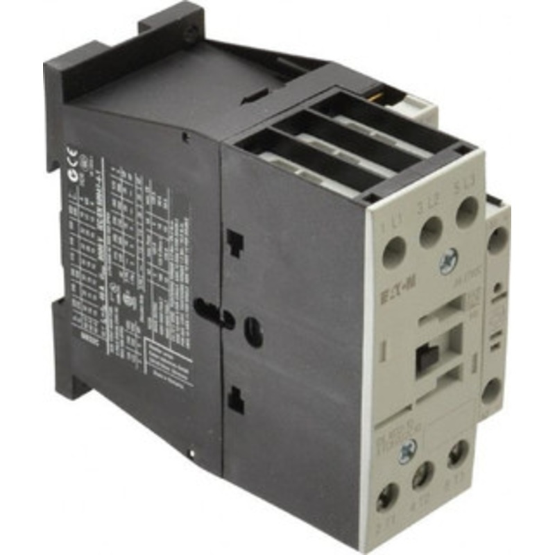 Eaton Cutler-Hammer 3 Pole, 24 to 27 Coil VDC, 40 Amp, Nonreversible Open Enclosure IEC Contactor 1 Phase hp: 3 at 115 V, 5 at 200 V, 5 at 230 V, 3 Phase hp: 10 at 200 V, 10 at 230 V, 20 at 460 V, 25 at 575 V XTCE032C10TD - 08804866
