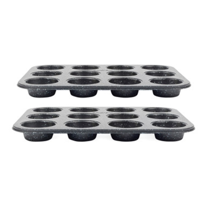 Megastone 12 Cup Muffin Tray - 2 Pack