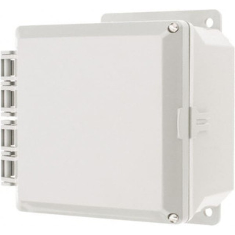 Thomas & Betts NEMA 1, 2, 3, 4, 12, 3S, 3SX, 3X, 4X Polycarbonate Standard Enclosure with Hinge Flat Cover 6 Wide x 6 High x 4 Deep, Impact Resistant NJ664 - 54089370