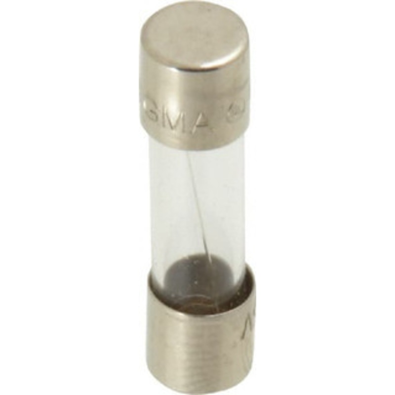 Bussmann 125 VAC, 32 VDC, 6 Amp, Fast-Acting Miniature Glass Fuse 20mm OAL, 10 at AC kA Rating, 5mm Diam GMA-6-R - 71917876