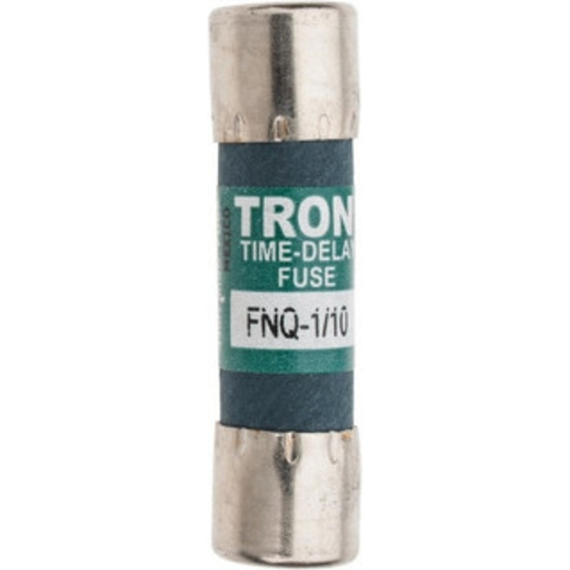 Bussmann 500 VAC, 0.1 Amp, Time Delay General Purpose Fuse Fuse Holder Mount, 1-1/2 OAL, 10 at AC kA Rating, 13/32 Diam FNQ-1/10 - 75915249