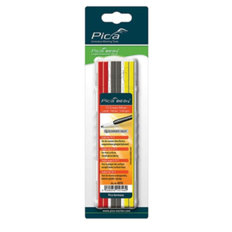 Pica Big Dry Solid Lead Tip Graphite Refill Pack - 6070/SB