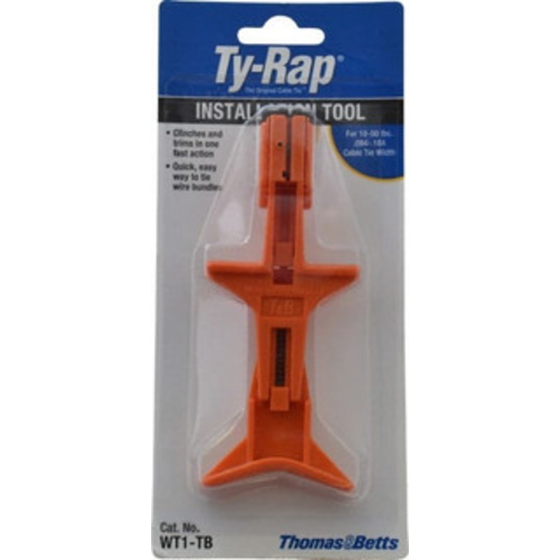 Thomas & Betts 3/32 to 0.184 Inch Wide, 18 to 50 Lb. Tensile Strength, Plastic Cable Tie Installation Tool Manual Actuation, RoHS Compliant WT1-TB - 54066279