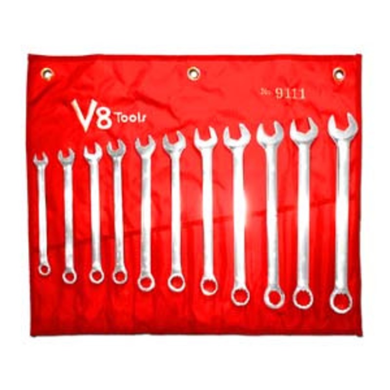 V8 Tools 11 Piece Metric Long Pattern Combo Wrench Set - VT9111