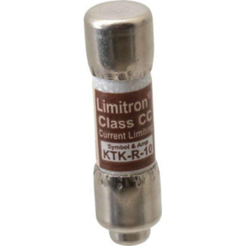 Bussmann 600 VAC, 10 Amp, Fast-Acting General Purpose Fuse Fuse Holder Mount, 1-1/2 OAL, 200 at AC (RMS) kA Rating, 13/32 Diam KTK-R-10 - 74760315