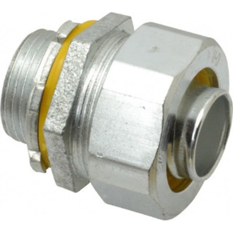 Crouse-Hinds 3/4 Trade Liquidtight Conduit Connector Malleable Iron, Noninsulated, Straight Connector, Threaded Connection LT75 - 04913794