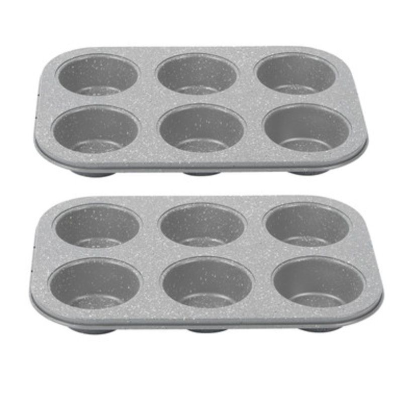 Marblestone 6 Cup Muffin Tray - 2 Pack
