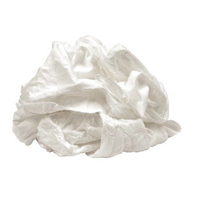 Precise Premium White T-Shirt Rags, 25 lbs. - R-NW1001-CTN