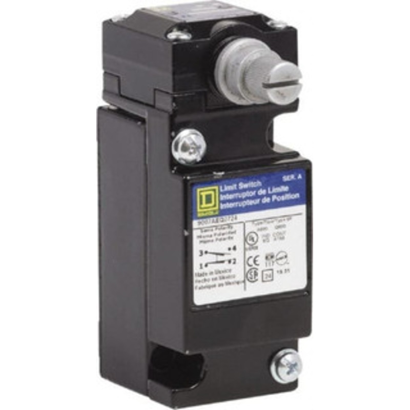 Square D SPDT, NC/NO, 600 VAC, Screw Terminal, Roller Lever Actuator, General Purpose Limit Switch 1, 2, 4, 6, 12, 13, 6P NEMA Rating, Surface Mount 9007AEQ2724 - 69682656