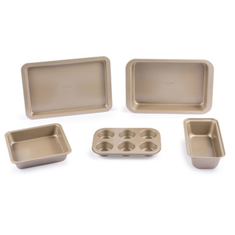 Bakes 5-Piece Bakeware Set - Gold