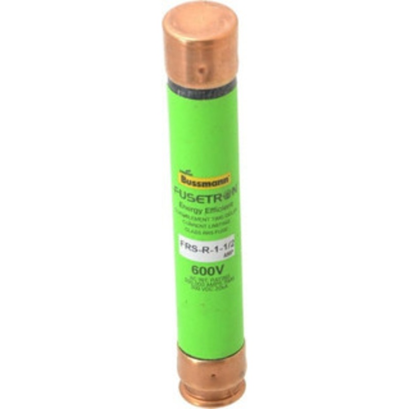 Bussmann 300 VDC, 600 VAC, 1.5 Amp, Time Delay General Purpose Fuse Fuse Holder Mount, 127mm OAL, 20 at DC, 200 (RMS) kA Rating, 13/16 Diam FRS-R-1-1/2 - 84680537