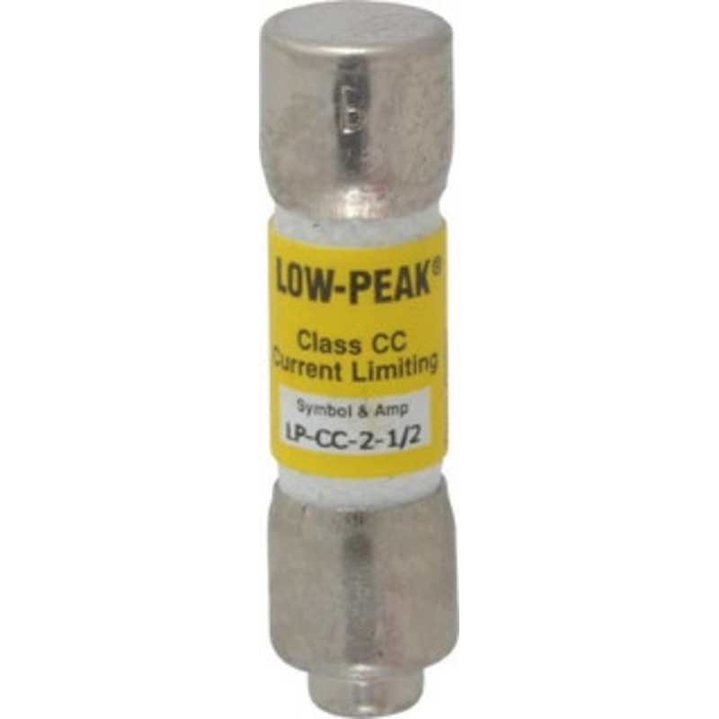 Bussmann 300 VDC, 600 VAC, 2.5 Amp, Time Delay General Purpose Fuse Fuse Holder Mount, 1-1/2 OAL, 20 at DC, 200 at AC (RMS) kA Rating, 13/32 Diam LP-CC-2-1/2 - 74760620