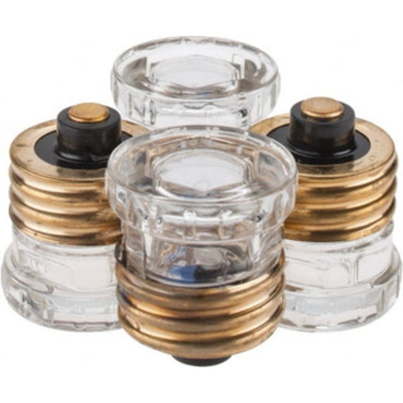 Ferraz Shawmut 125 VAC, 15 Amp, Time Delay Plug Fuse Screw Mount Mount, 1.29 OAL, 10 at AC kA Rating, 1-1/8 Diam GT15-MSC - 54014618