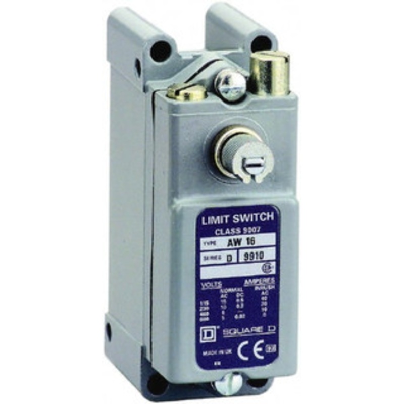 Square D SPDT, NC/NO, 600 VAC, Screw Terminal, Rotary Head Actuator, General Purpose Limit Switch 1, 2, 4, 12, 13 NEMA Rating, IP65 IPR Rating, Surface Mount 9007AW16 - 43440379