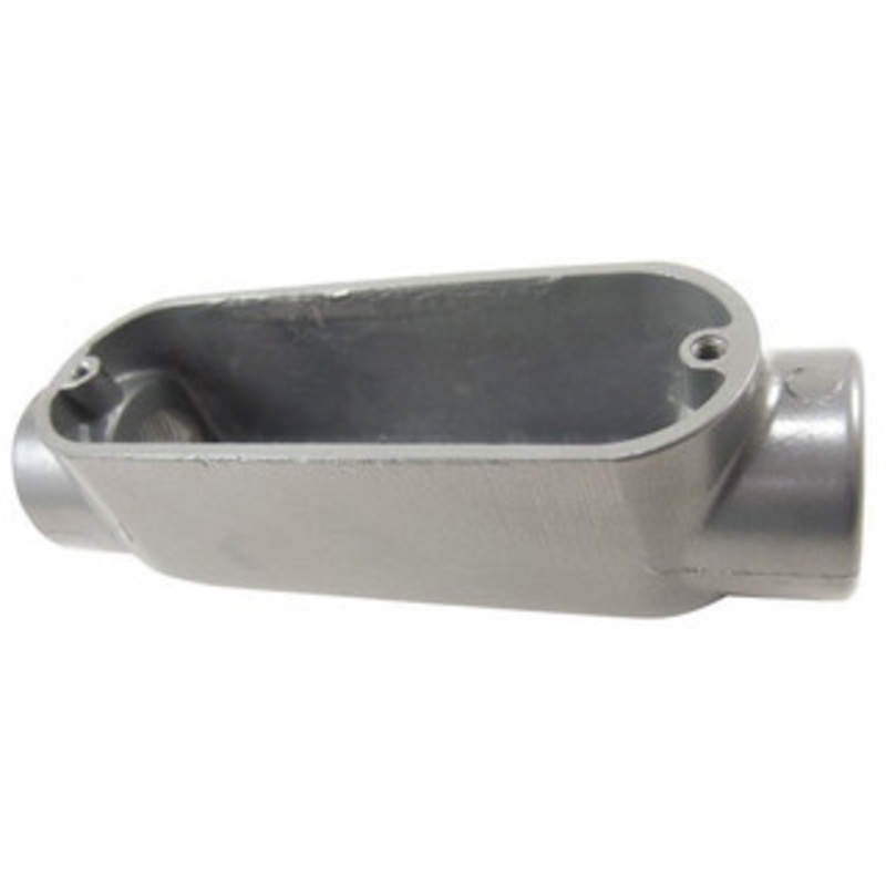 Thomas & Betts C Body, 2 Trade, IMC, Rigid Aluminum Conduit Body Oval, 10-3/16 OAL, 69-1/2 cc Capacity, Gray AC-6-RD - 62409305