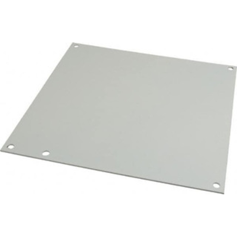 Cooper B-Line 8-7/8 OAW x 8-7/8 OAH Powder Coat Finish Electrical Enclosure Nonperforated Panel 10 x 10 Box, 14 Gauge Steel, Use with 10106-12CHC/10108-12CHC 78205179350 - 76177666