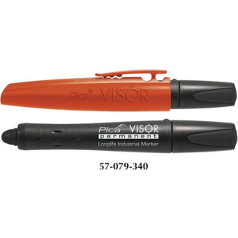 Pica VISOR Black Permanent Crayon Marker - 990/46