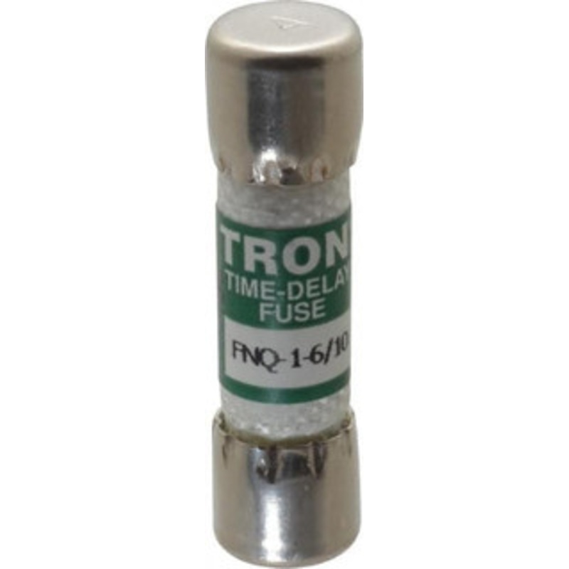 Bussmann 500 VAC, 1.6 Amp, Time Delay General Purpose Fuse Fuse Holder Mount, 1-1/2 OAL, 10 at AC kA Rating, 13/32 Diam FNQ-1-6/10 - 75915231