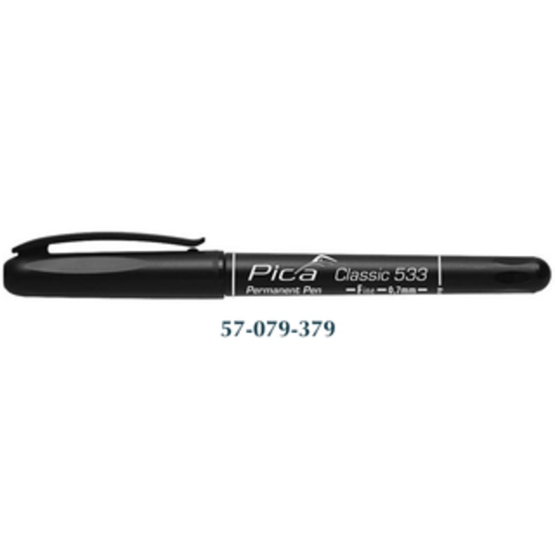Pica Classic 533 Black Permanent Fine Tip Marker - 533/46