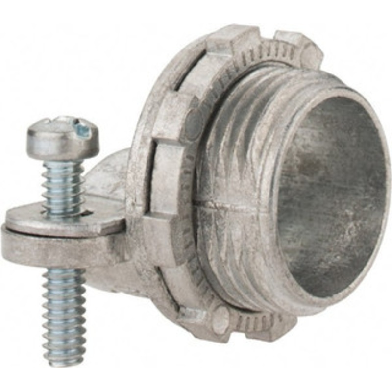 Thomas & Betts 3/4 Trade Conduit Connector Die Cast Zinc, Noninsulated, Straight Connector, Squeeze Clamp Connection NC302 - 73124166